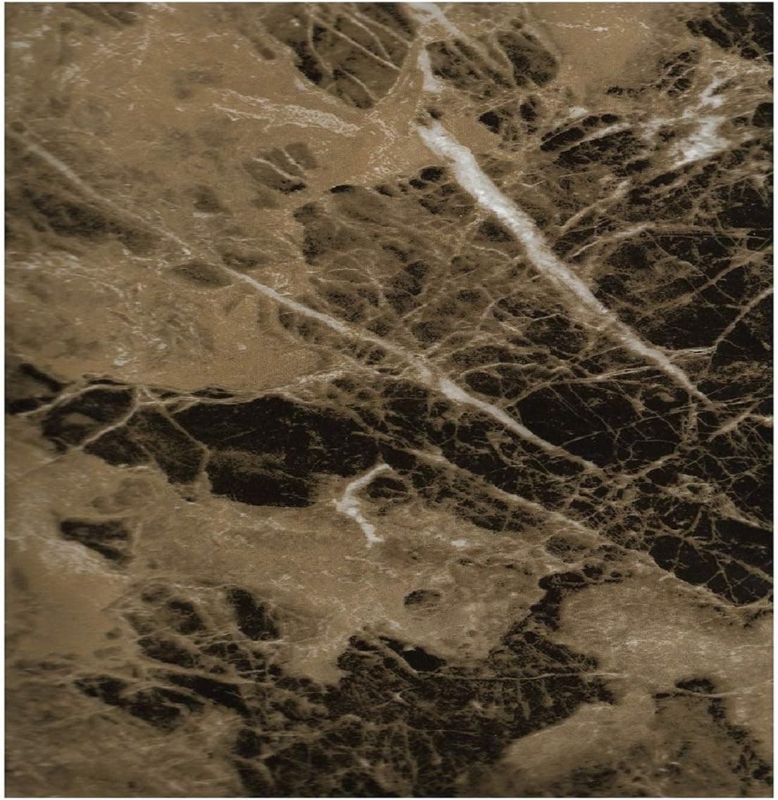 EZ Faux Decor Self Adhesive Marble Granite Vinyl Wallpaper Update Countertop Dark Brown Film 36" x 120" Removeable Thick Waterproof NOT Paint