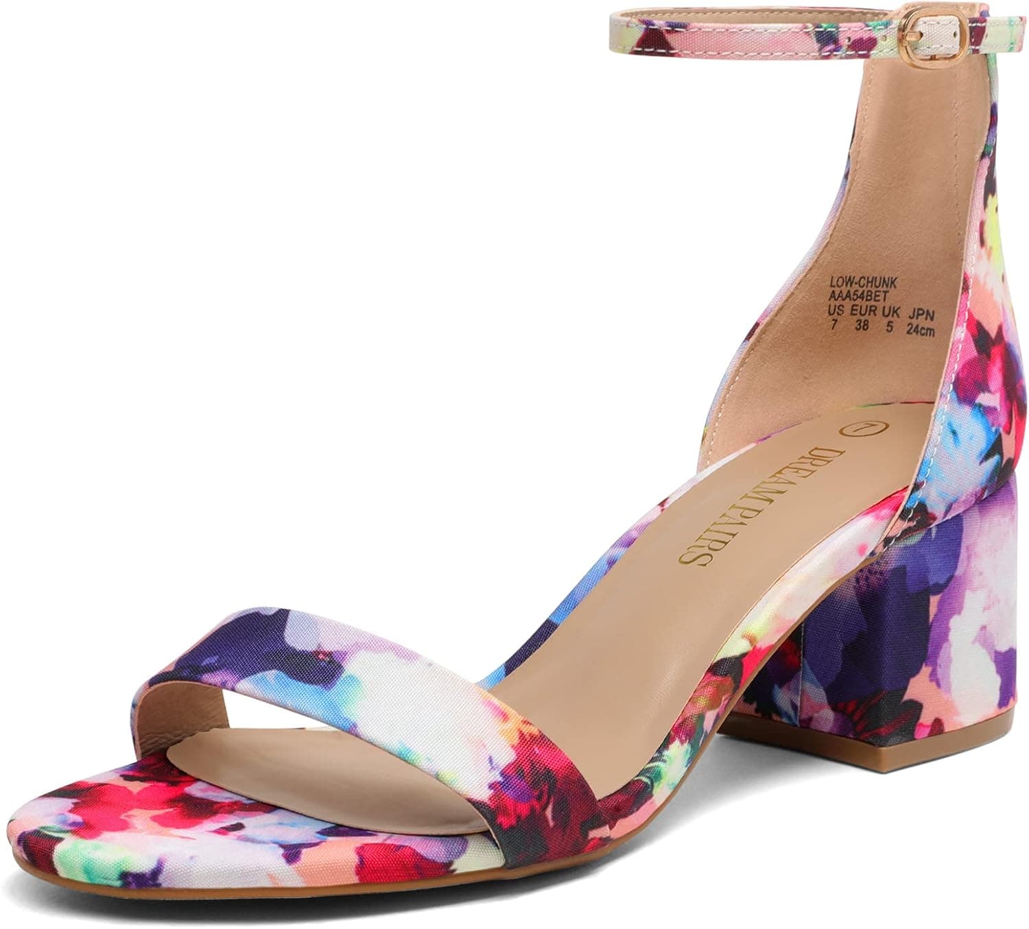 DREAM PAIRS Women's Low-Chunk Low Heel Pump Sandals
