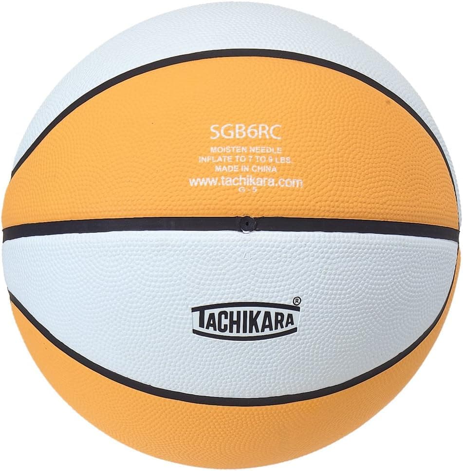 Tachikara 2-Tone Rubber Basketball (Intermediate Size)