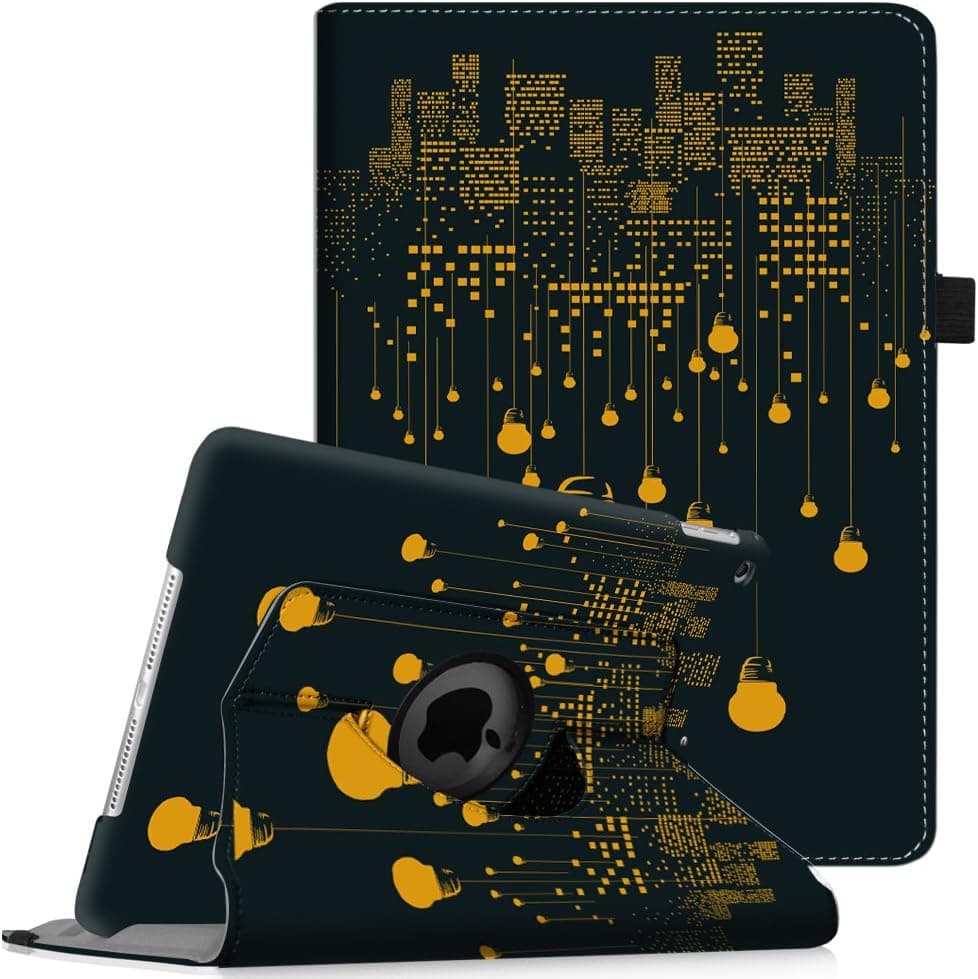 Fintie Rotating Case for iPad Mini 3/2 / 1-360 Degree Rotating Smart Stand Protective Cover with Auto Sleep/Wake for iPad Mini 1 / iPad Mini 2 / iPad Mini 3, All Nighter