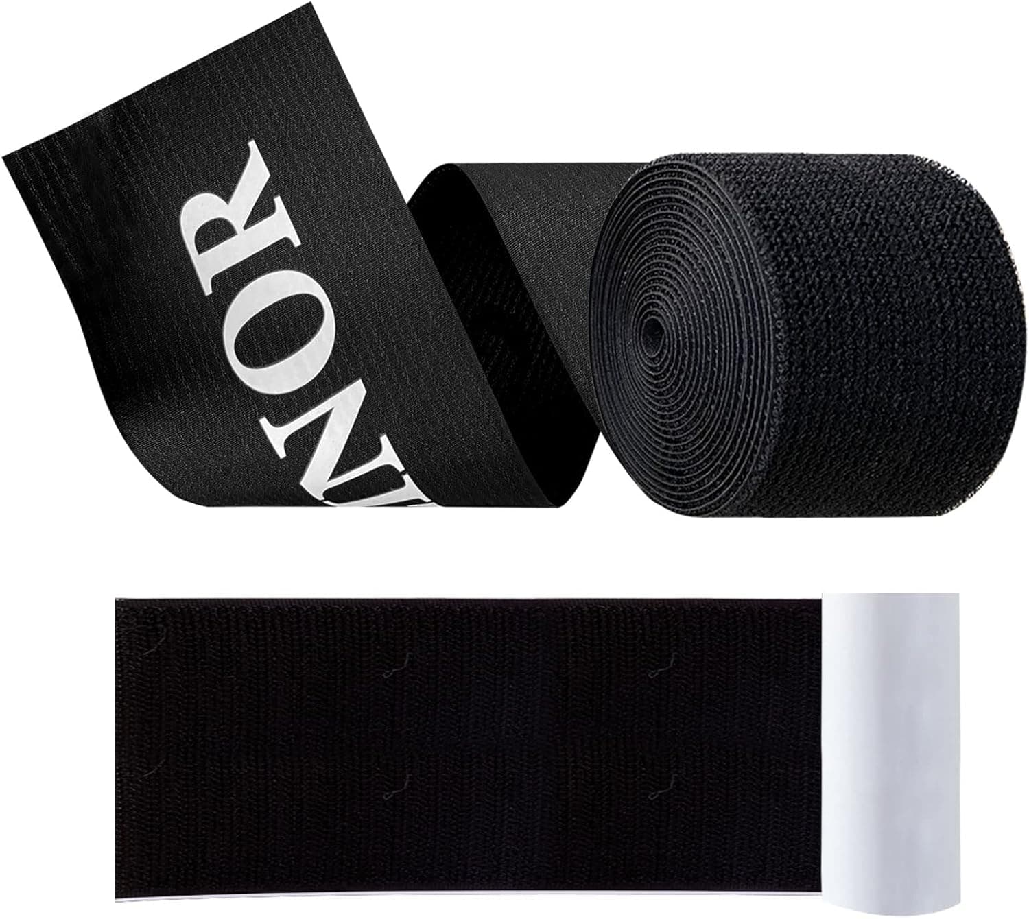 Upgraded Gap Bumper for Under Furniture, Adjustable Toy Blocker for Under Couch Nylon Strap-Stop Things from Rolling Under Sofa,Bed,Strong Adhesive Baffle, Easy to Install-4in