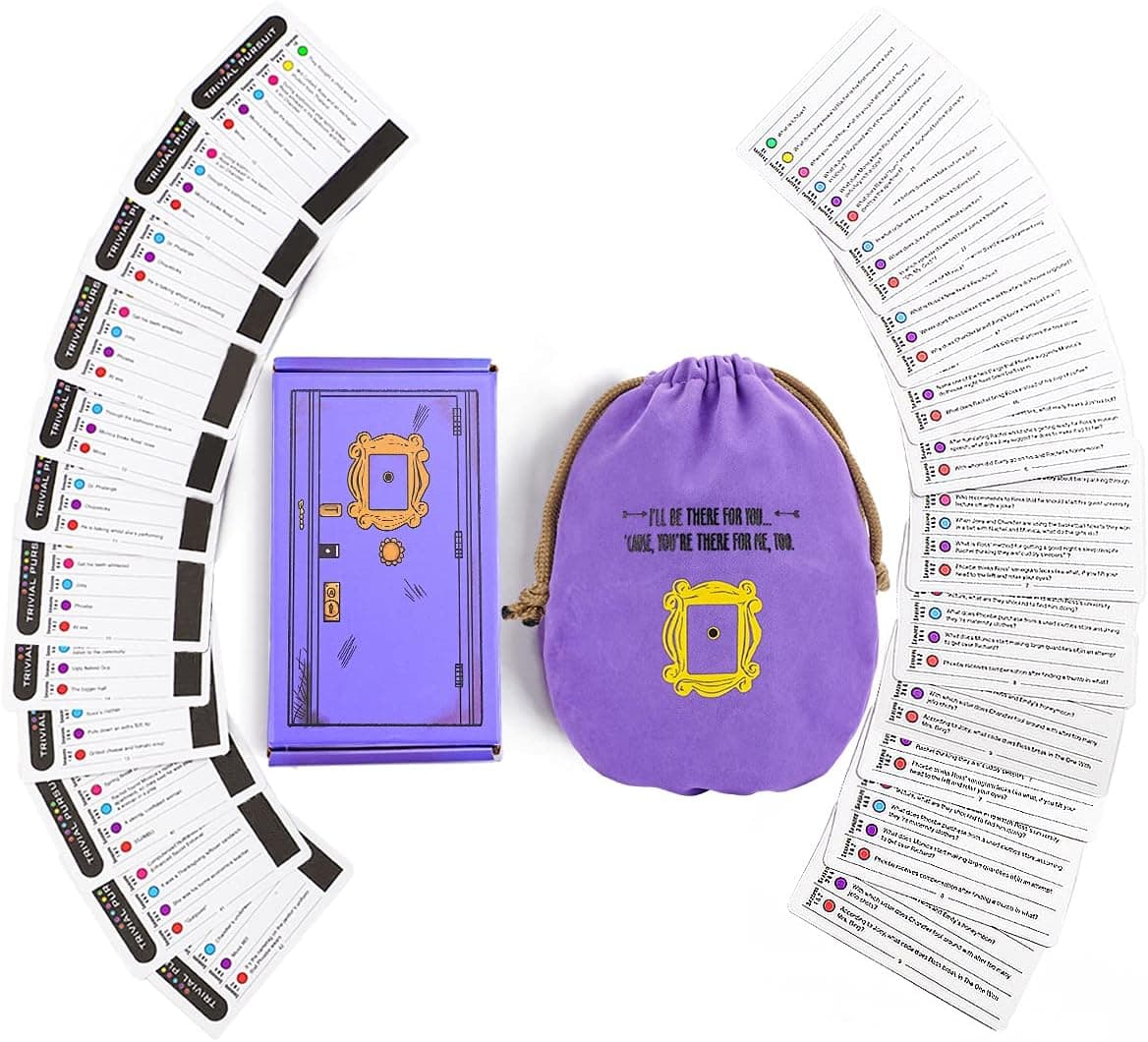 FVLFIL enenfeifei Friends TV Show Merchandise Funny Trivia Quiz Card Games with 600 Questions for Friends Fans Suitable for Teenagers Over 12 Years Old