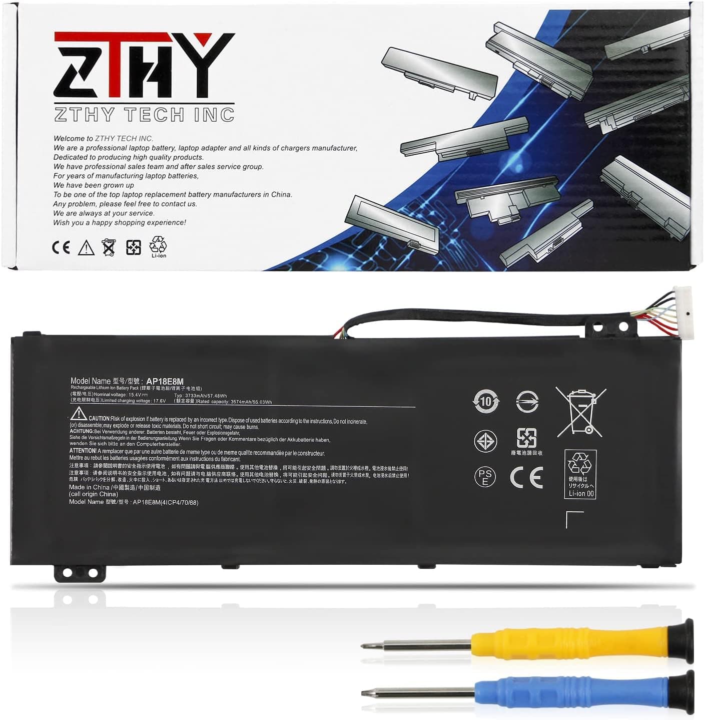ZTHY AP18E8M AP18E7M Battery for Acer Nitro 5 AN515-44 AN515-44-R99Q AN515-55 AN515-52 AN515-43 AN515-45 AN517-52 Nitro 7 AN715-51 Aspire 7 A715-74G-7511 Predator Helios 300 PH315-52 PH315-53 PH317-53