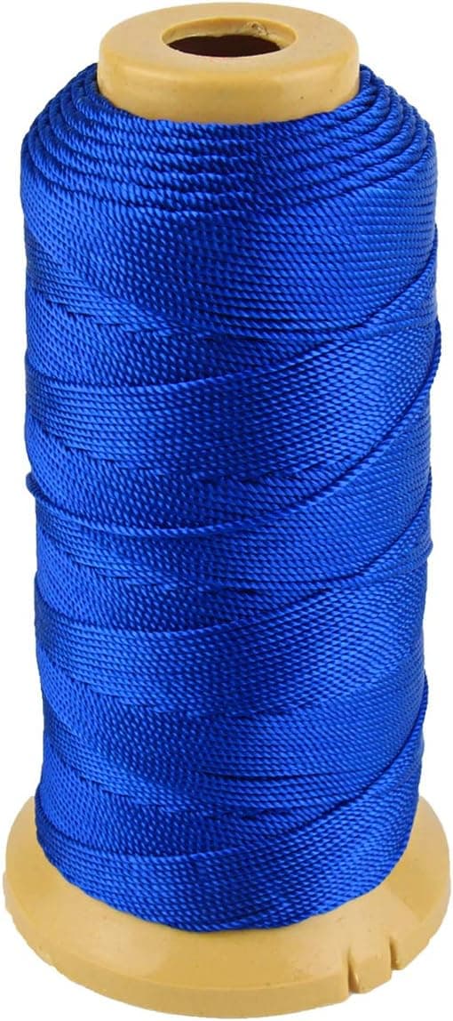 656 Feet Twisted Nylon Twine String Cord for Gardening Marking DIY Projects Crafting Masonry (Blue, 1mm-656 feet)