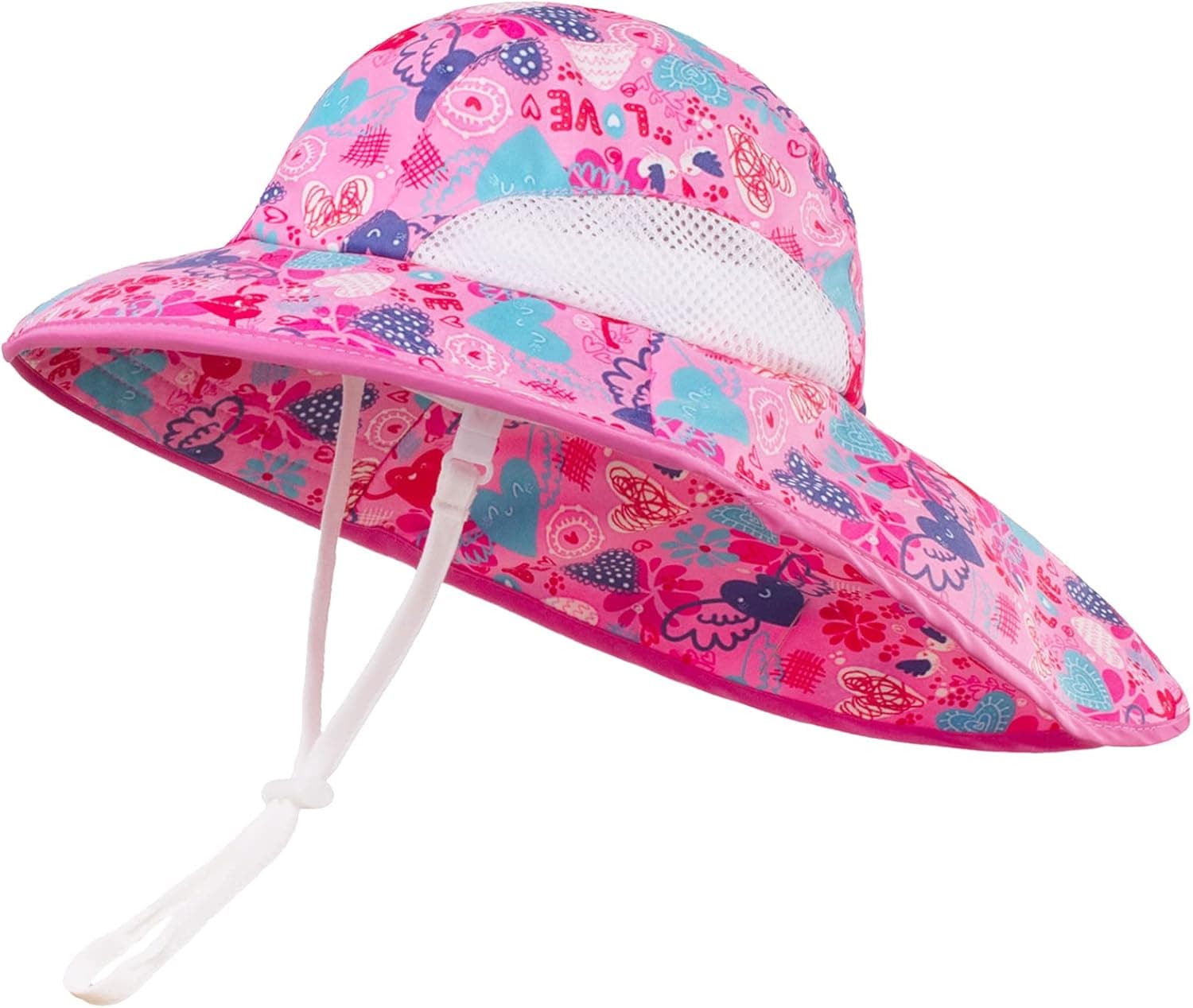 Kids Sun Hat Toddler Baby Beach Wide Brim UV Protection Outdoor Sun Hat Boys Girls Infant UPF 50+ Neck Flap