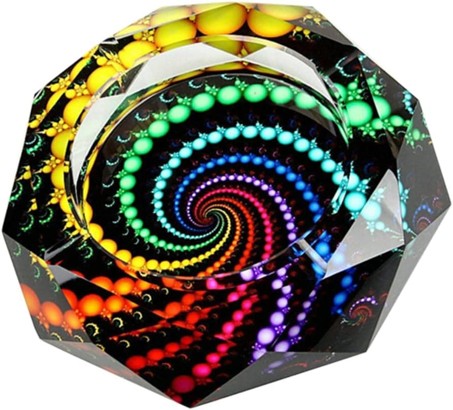Kylin Express Creative Crystal Ashtray Cigarettes Ashtray Glass Smoke Collectible Ash Tray