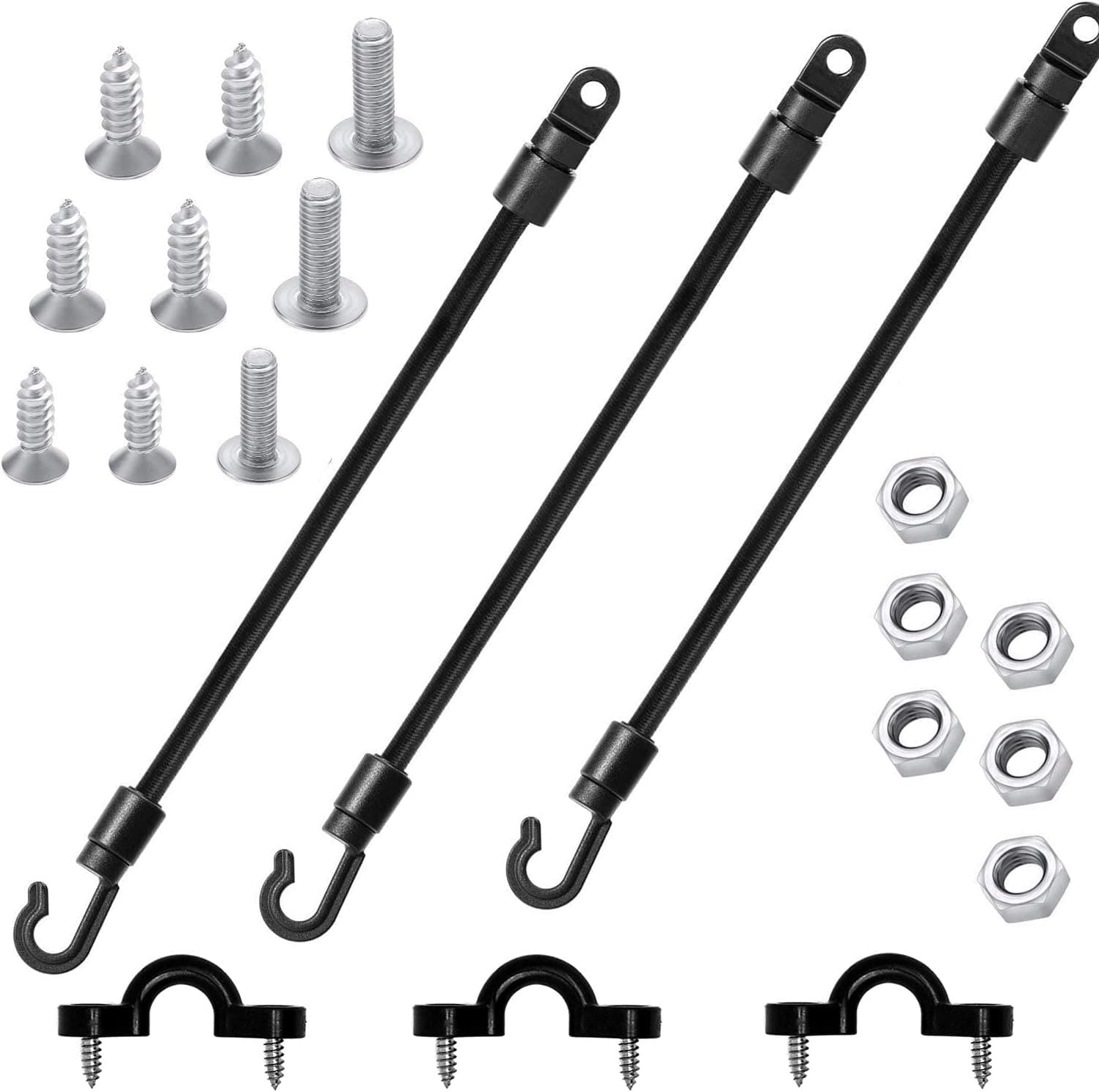 MWH Fishing Rod Deck Holder, Fishing Rod Deck mounting Connector, for Boats, 6 Pieces, 18 inches Long