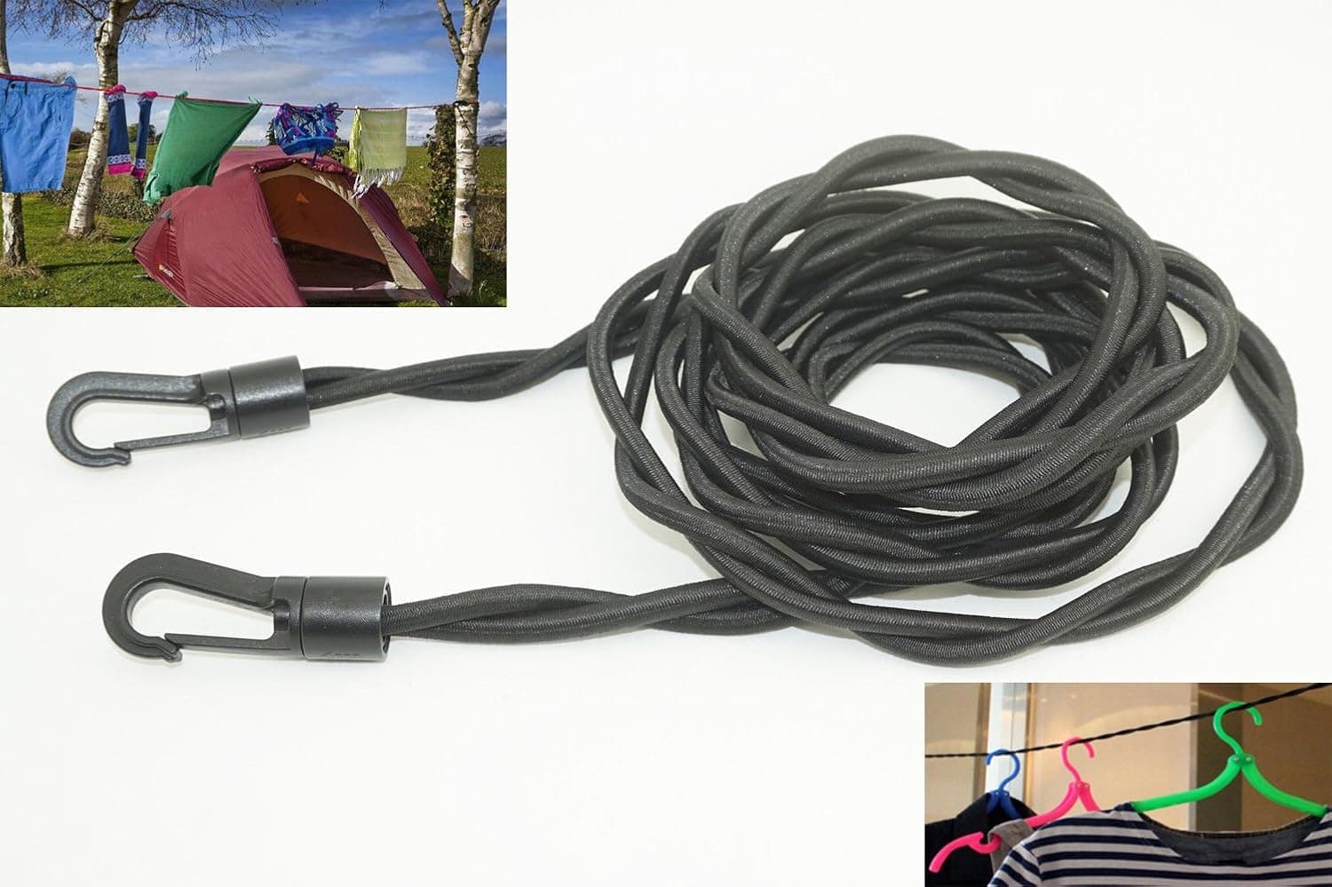 Shenzhen Huang Lu Shu Technology Co., Ltd. Clothes Line Rope Clothesline Washing Hanging Airer Rope Drier,for Outdoor Indoor Festival Holiday Travel Camping Caravan surf Fishing Gift