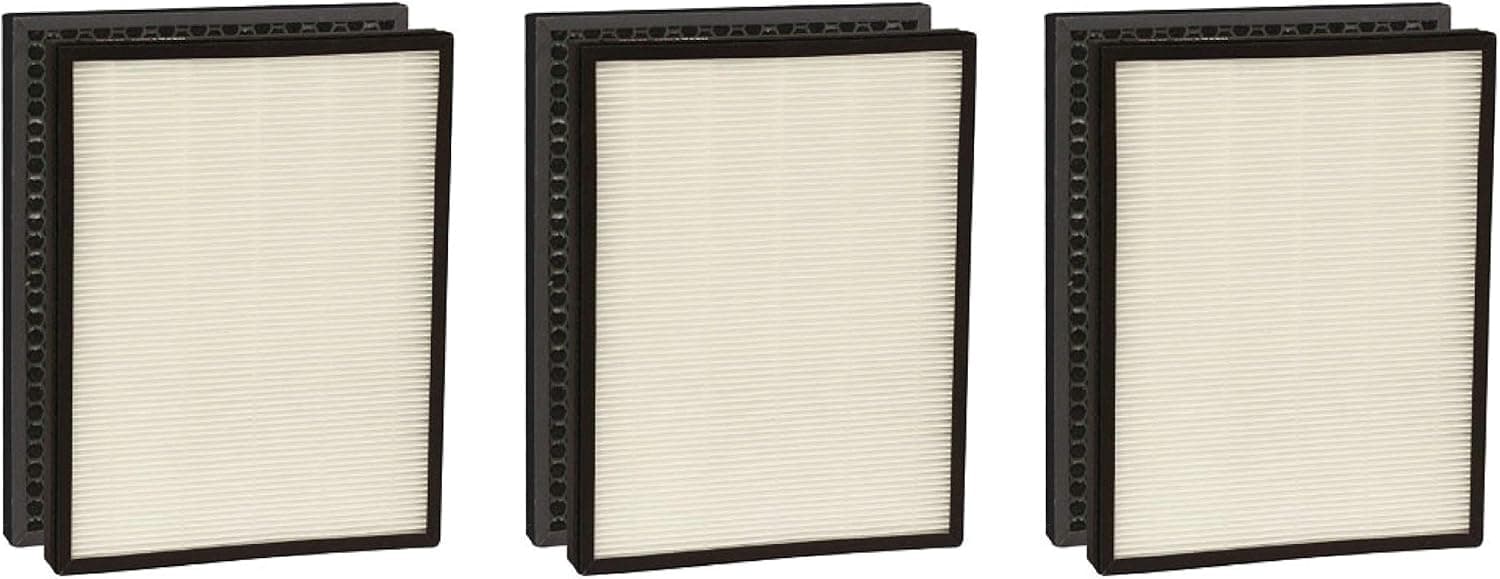 Nispira AP-B102 True HEPA Carbon Replacement Filter Compatible Alexapure Breeze Air Purifier 3049, 3 Packs