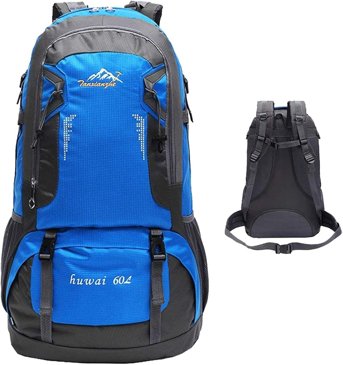 SMUNIFUR 60L Hiking Backpack Lightweight Travel Daypack Waterproof Outdoor Bag Packable Foldable Durable Shoulder Sport Ultralight Rucksack Pack for Camping Cycling …
