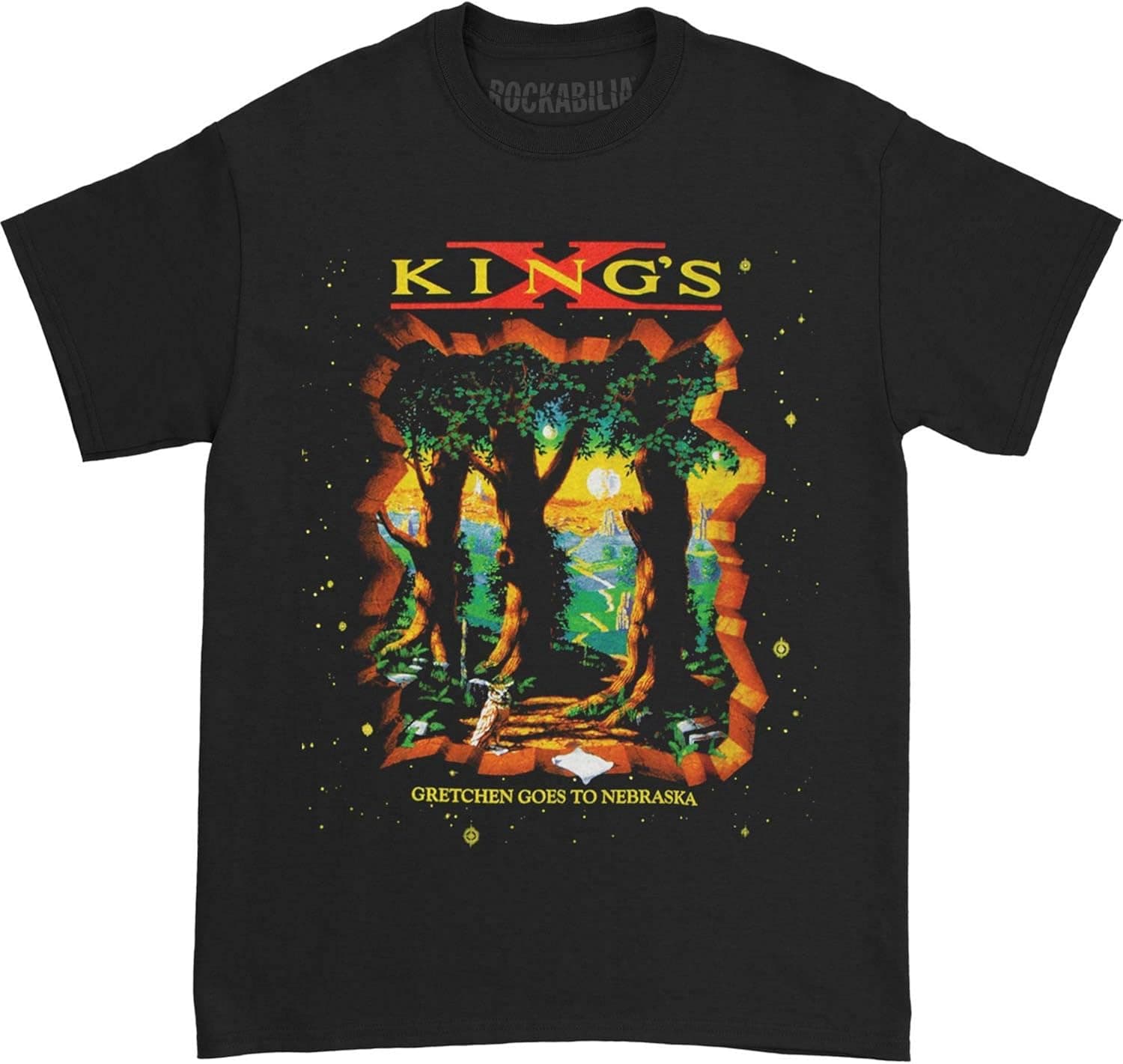 King's X Men's Gretchen Goes to Nebraska T-Shirt Black