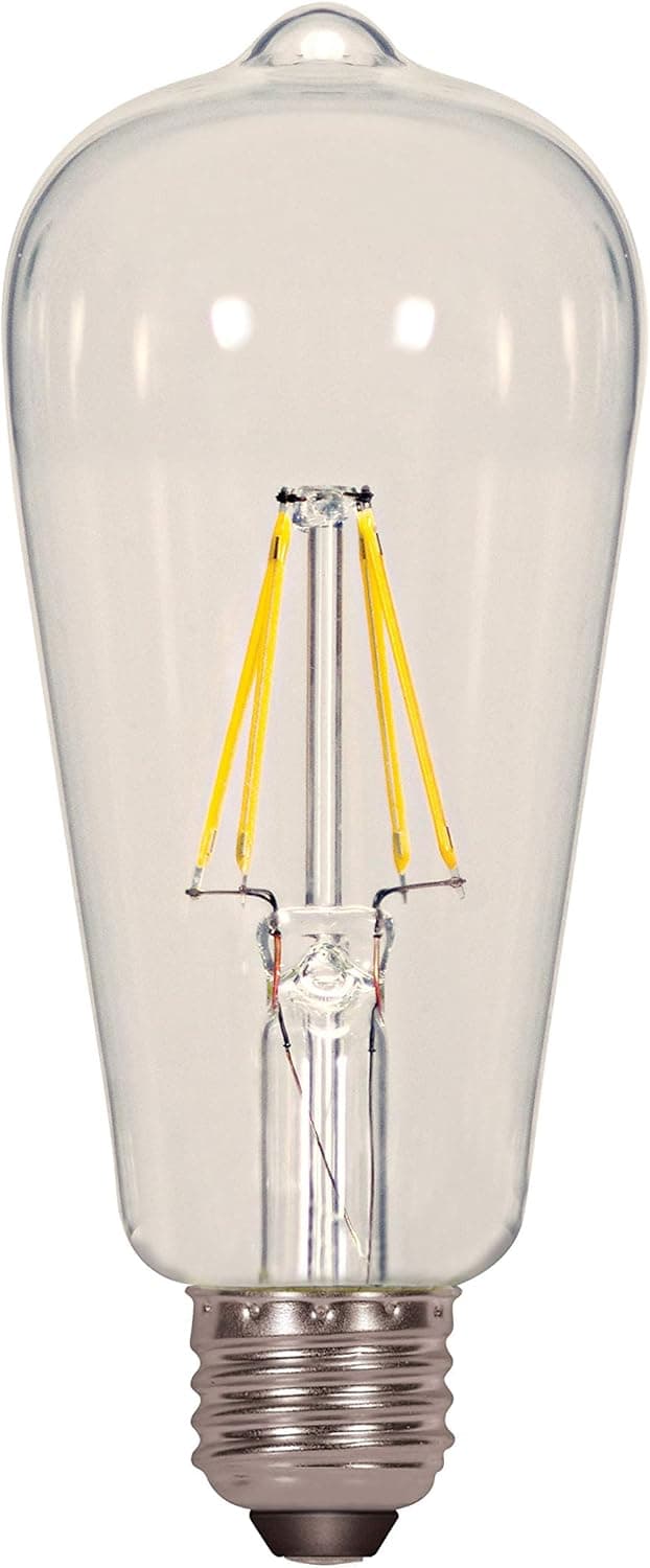 Satco S9895 Medium Bulb in Light Finish, 5.50 inches, 1 Count (Pack of 1), Clear