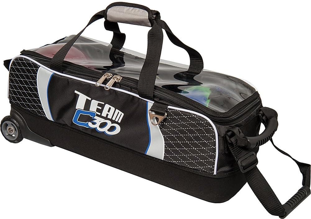 Columbia 300 Columbia Team Columbia Slim Triple Bowling Bag, Black/Silver