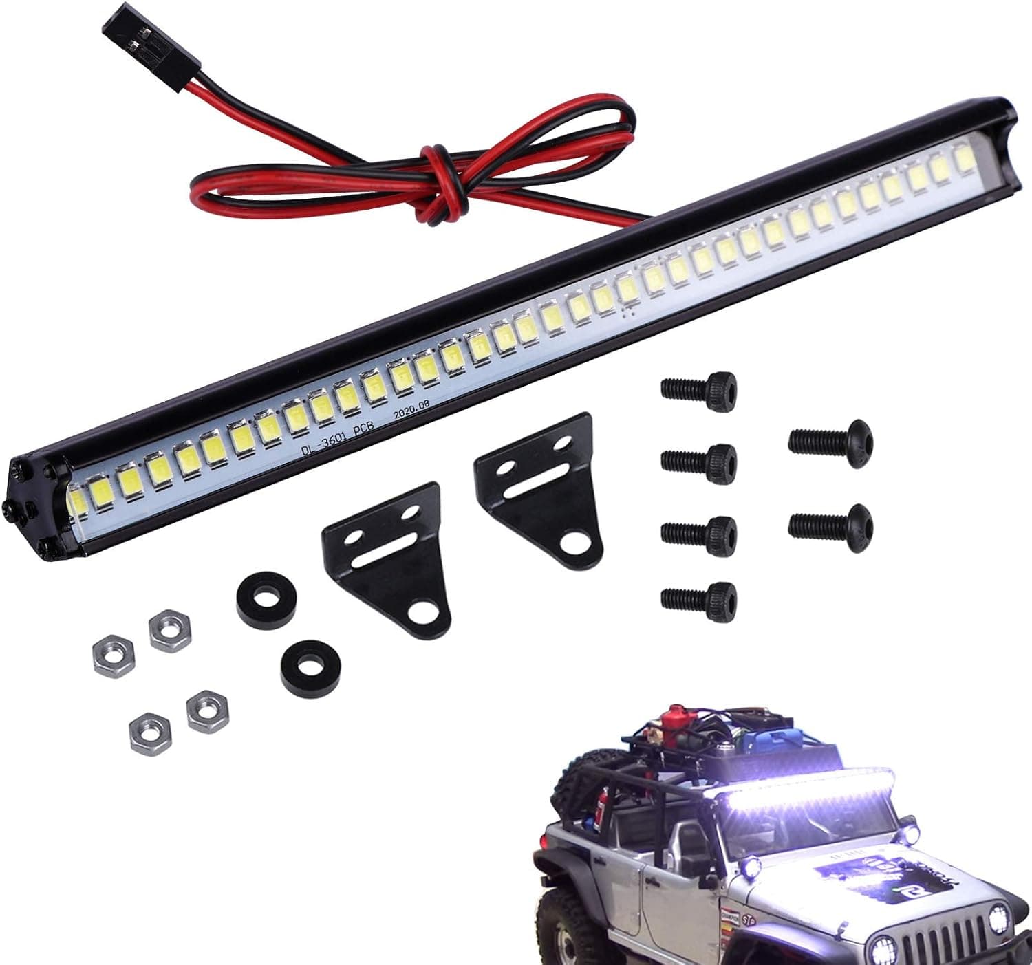 RC Light Bar 36 LED Lights Kit for Traxxas Slash Rustler SCX10 1/10 1/8 Scale RC Car Truck