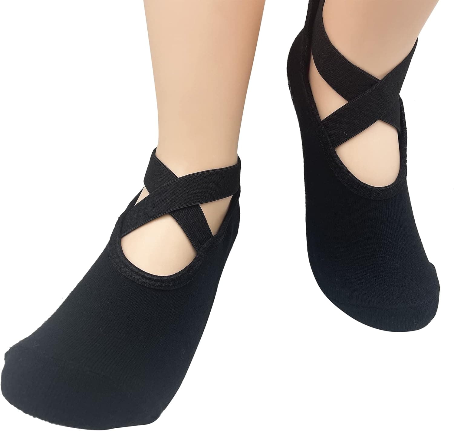 Yoga Socks for Women Non-Slip Grips & Straps,YAKTHUYA Ideal for Pilates, Pure Barre, Ballet, Dance, Barefoot Workout