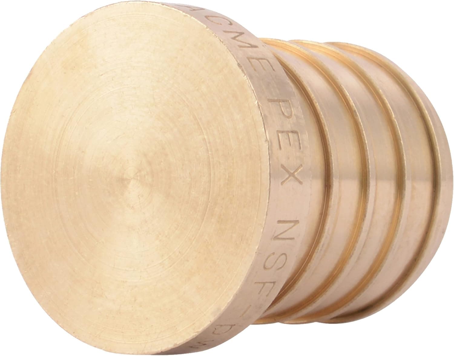 SharkBite 1 Inch Crimp Plug, Brass Plumbing Fitting, PEX Pipe, PE-RT, UC520LFA