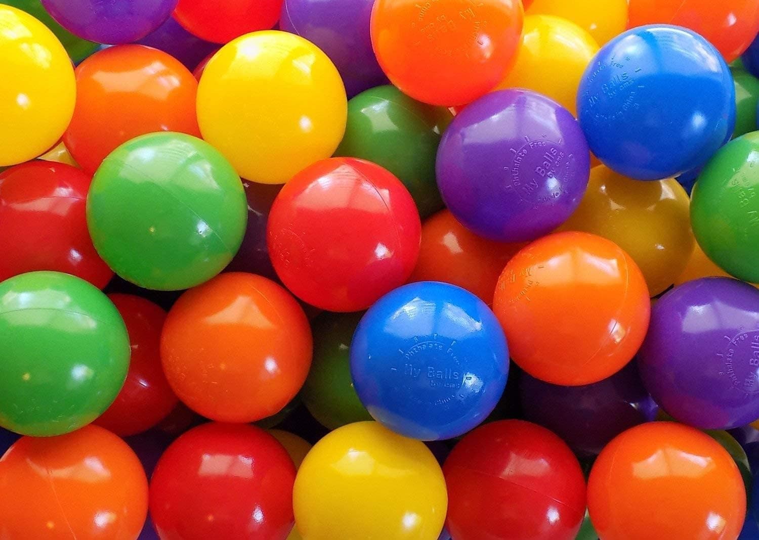 My Balls Pack of Jumbo 3" Size Ball Pit Balls in Selected Grade & Quantity for Home or Business Use