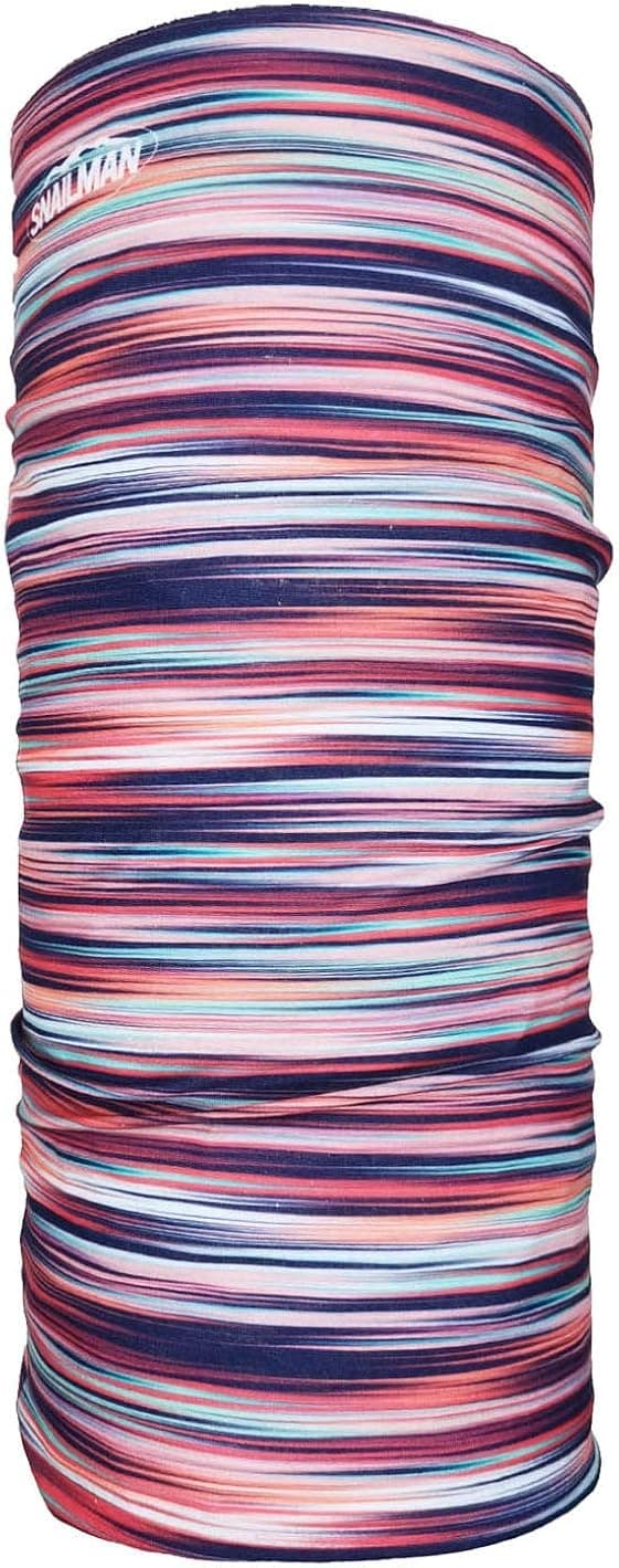 snailman Outdoor Multifunctional Headwear, UV Resistence Hiking Climbing Magic Scarf, Seamless Running Gym Headband hairband, Street Sports Fishing Riding Motorcycling Face Bandana (Purple line)