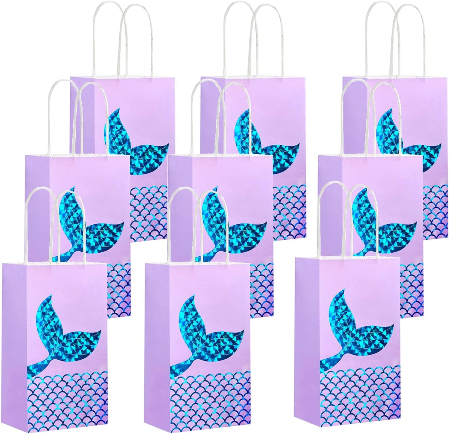 Satomoto Mermaid Party Bags 20pcs Birthday Goodie Bags for Mermaid Themed Party