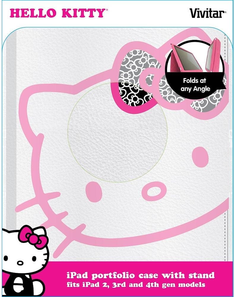 Hello Kitty iPad Portfolio Case with Stand Fits iPad 2nd, 3rd and 4th Gen