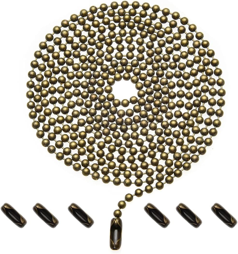 Pull Chain Extension for Ceiling Fans and Light Fixture, 59-inch Long with 6 Matching Connectors (Bronze)