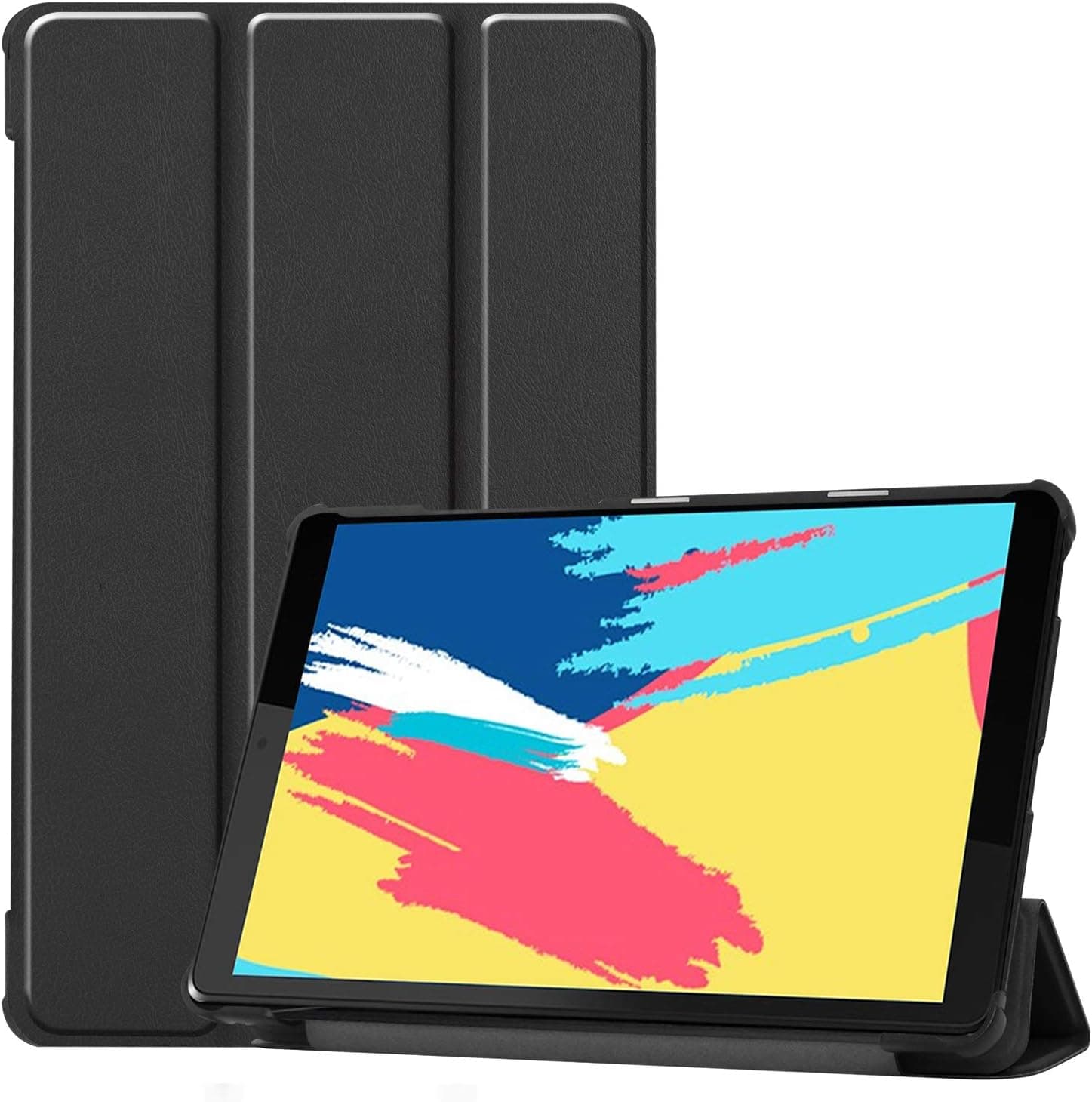 Case for Lenovo Tab M8, Ratesell Lightweight Trifold Stand Microfiber Lining Case Cover for Lenovo Tab M8 FHD TB-8705F / TB-8705N / Tab M8 HD TB-8505F / TB-8505X / Smart Tab M8 TB-8505FS Black