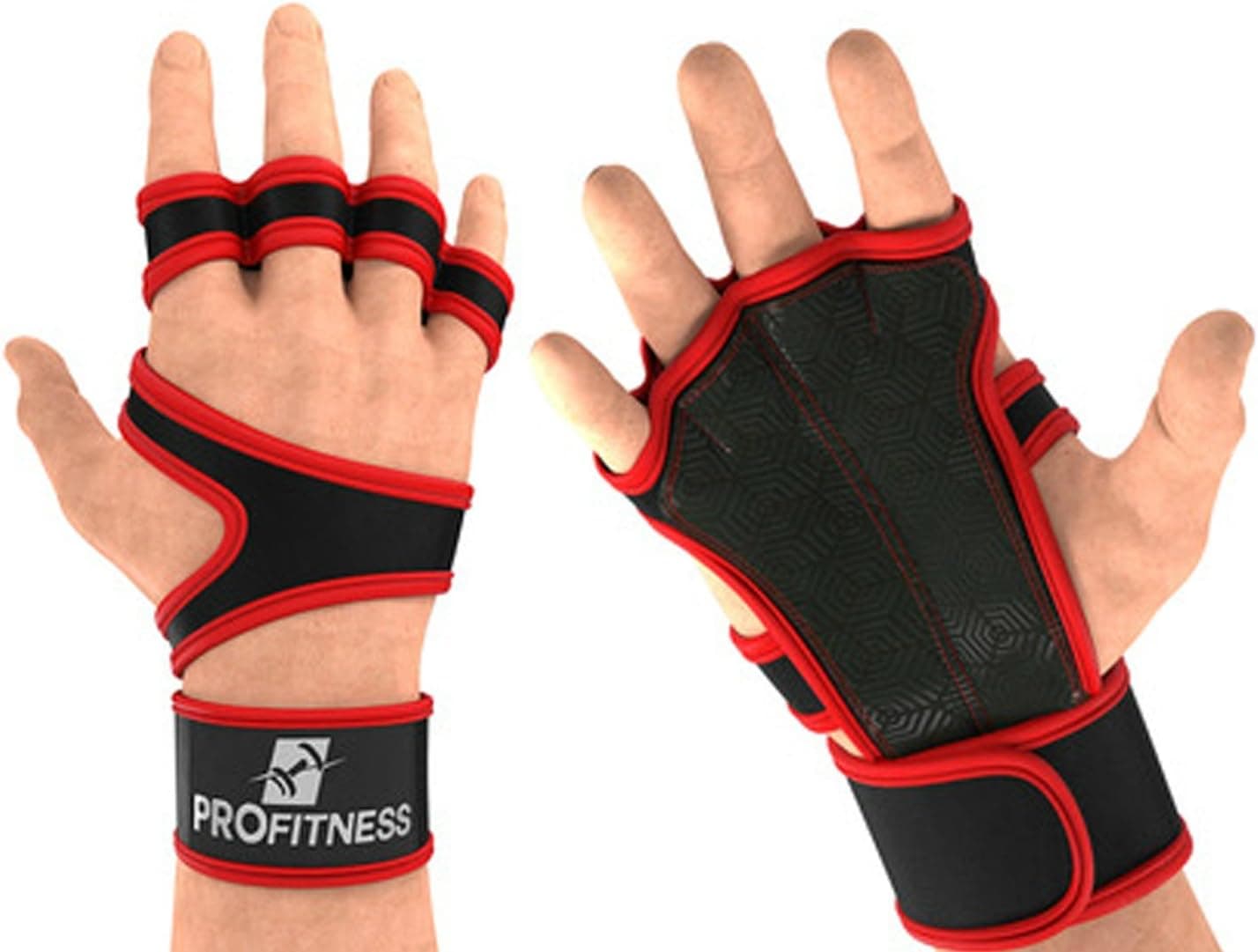 ProFitness Cross Training Gloves with Wrist Support Non-Slip Palm Silicone Padding to Avoid Calluses | for Weight Lifting, WOD, Powerlifting & Gym Workouts | Ideal for Both Men & Women