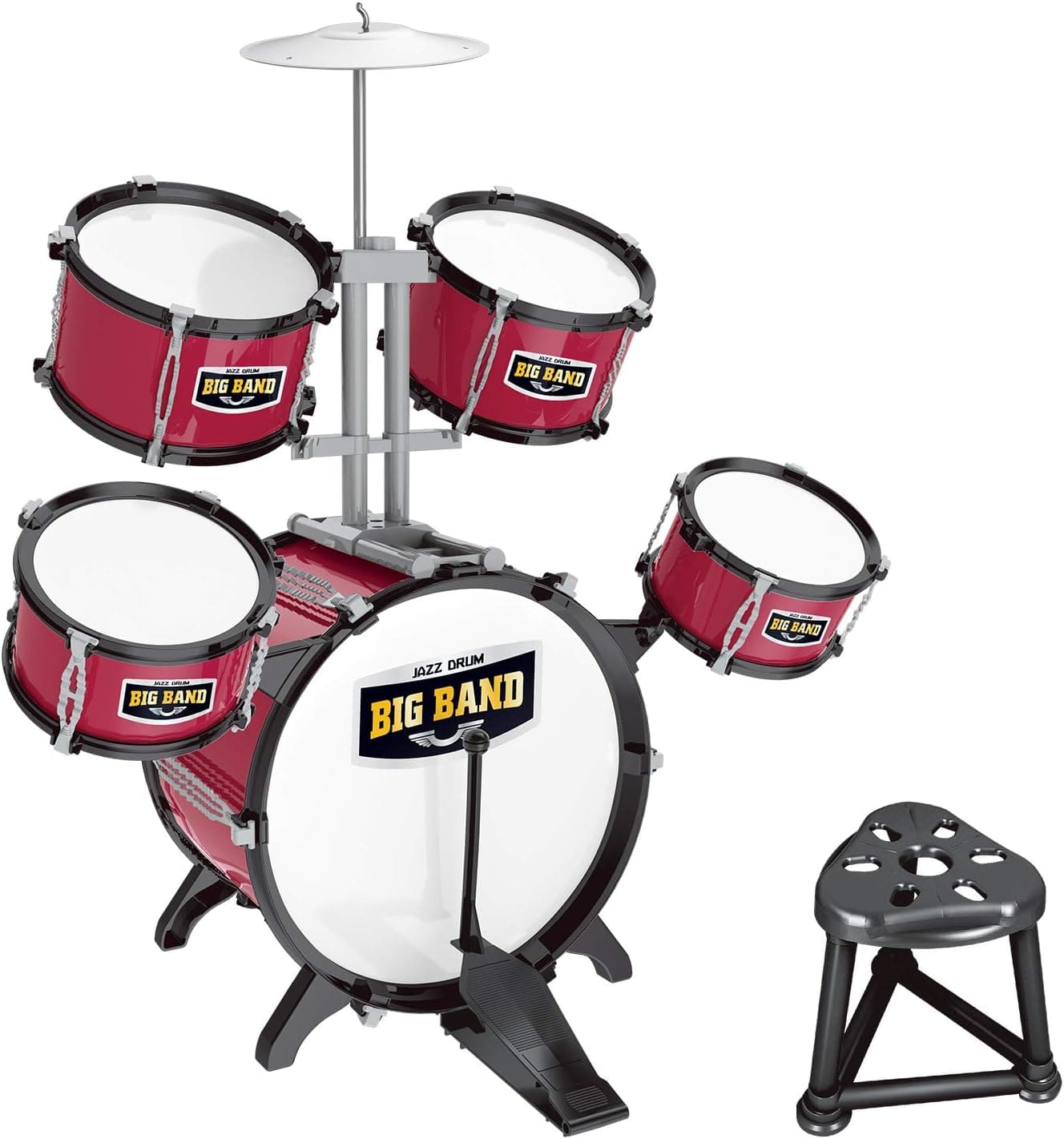 BOII Jazz Drum Set for Kids Age - Kids Drum Set - 5 Drums