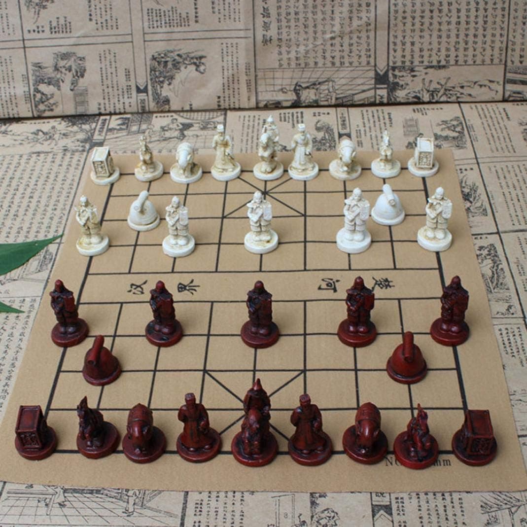 Lucky Direct Chinese Chess Set Other Sports Equipment Repair Tool Vintage Chinese Terra Cotta Warriors Chess Game Collectibles Entertainment Gifts