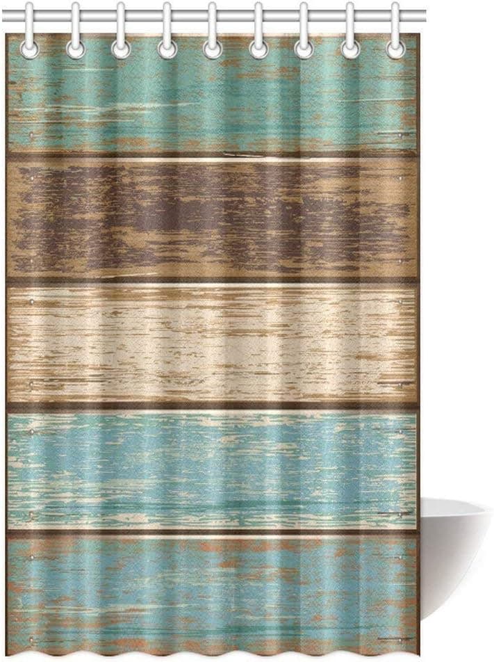 Cloud Dream Antique Old Planks American Style Western Rustic Wooden Shower Curtain,Waterproof and Polyester Fabric Bath Curtain Design,36x72-Inch Small Stall Size
