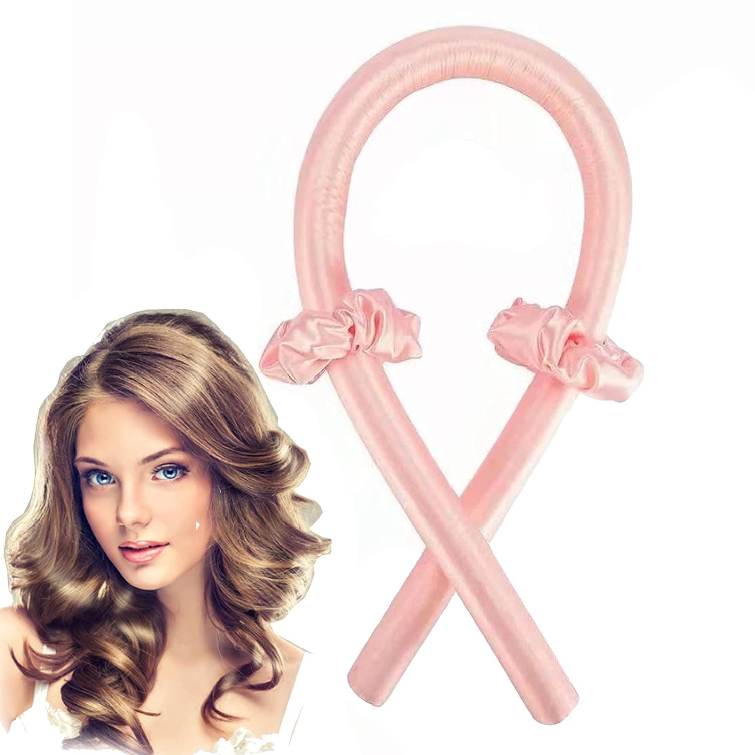 Tik Tok Trending Hair Curlers Heatless For Long Hair To Sleep In Overnight, No Heat Silk Curls Headband Soft Foam Hair Rollers
