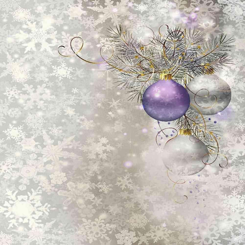 GladsBuy Christmas Balls 8' x 8' Computer Printed Photography Backdrop Christmas Theme Background ZJZ-802