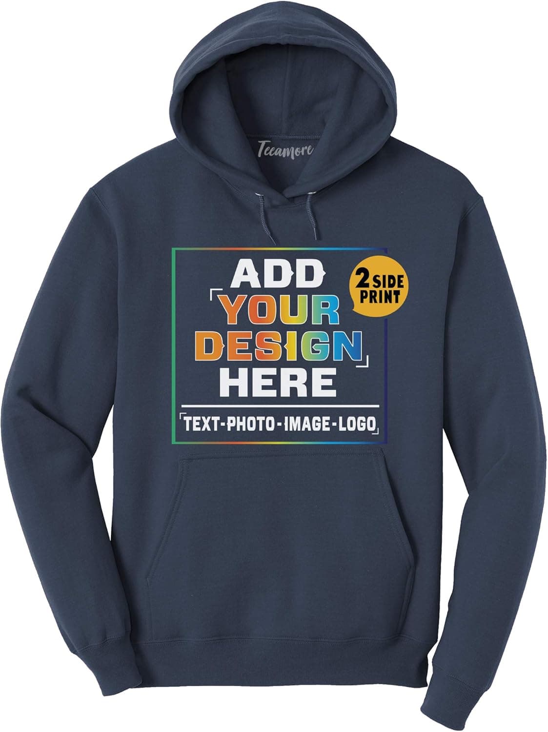 Custom Hoodie Design Your Own Personalized Sweatshirt for Men Women Front & Back
