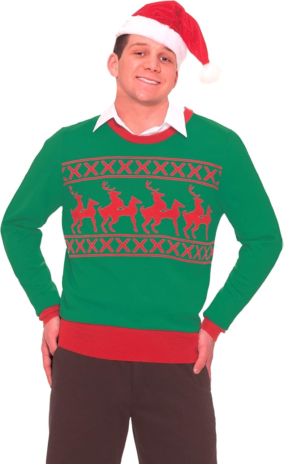 Forum Novelties Men's Reindeer Games Novelty Christmas Sweater