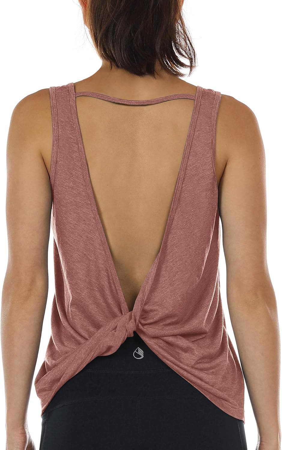 icyzone Workout Tank Tops for Women - Open Back Strappy Athletic Tanks, Yoga Tops, Gym Shirts