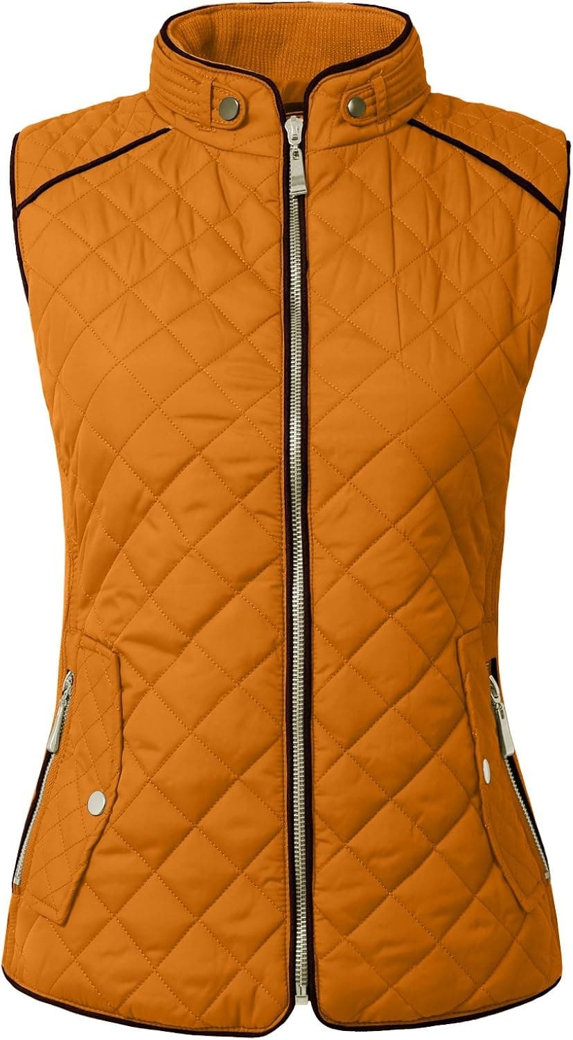 NE PEOPLE Womens Lightweight Quilted Padding Zip Up Vest Gilet(S-3XL)