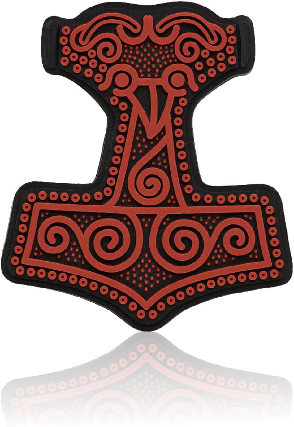 M-Tac Mjolnir Viking PVC Morale Pathes Military Tactical Hook Fasteners (Black/Red)