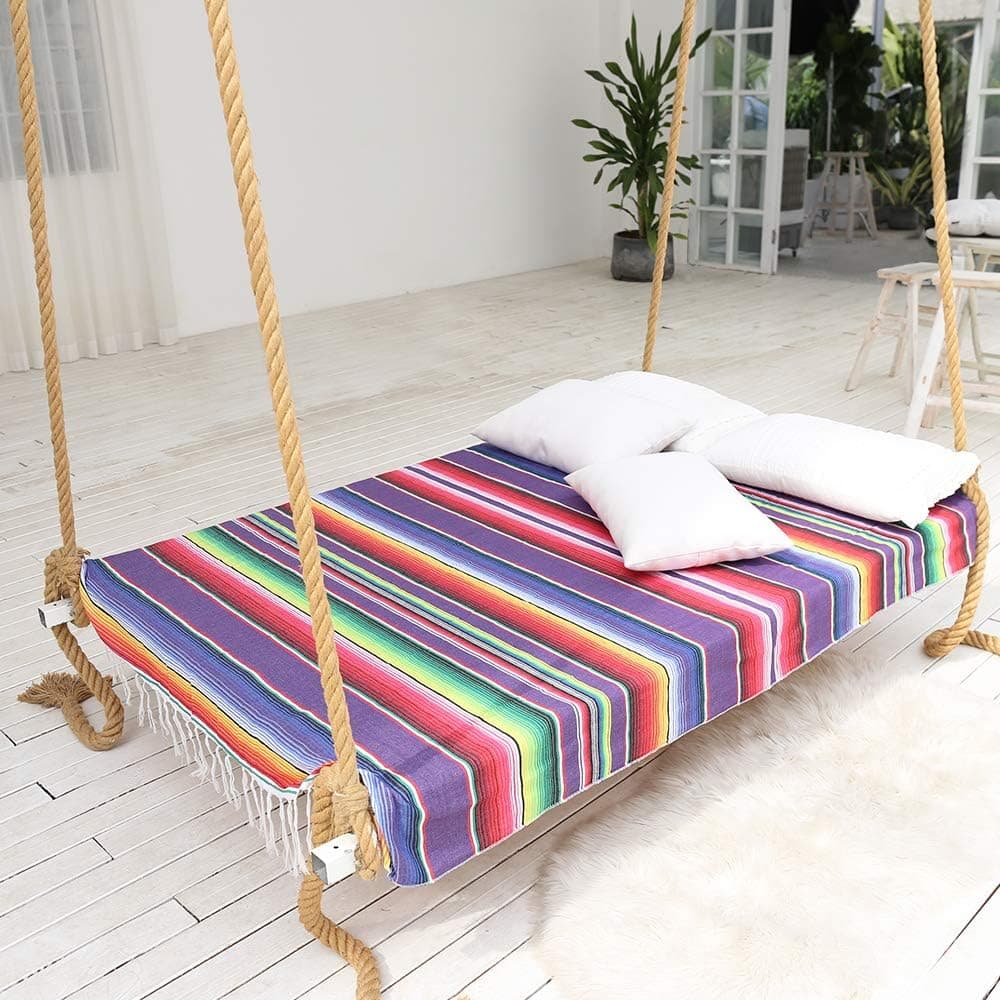 Humorous.P 59x84-Inch Yoga Mat Mexican Serape Blanket for Mexican Wedding Party Decor