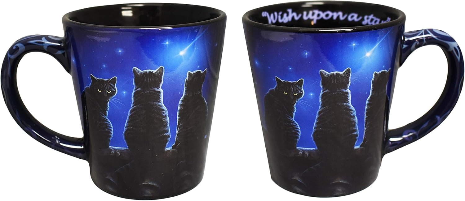 Lisa Parker Latte Mug 14 Oz - Cats Wish Upon A Star