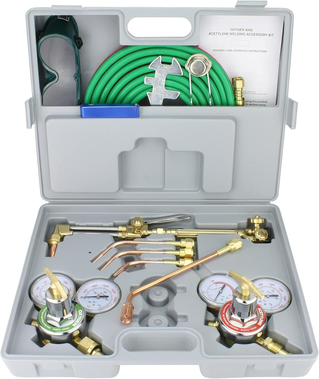 SÜA Oxygen and Acetylene Gas Cutting, Welding and Heating Set - Medium Duty Torch - Plastic Box - Model: Wyvern V
