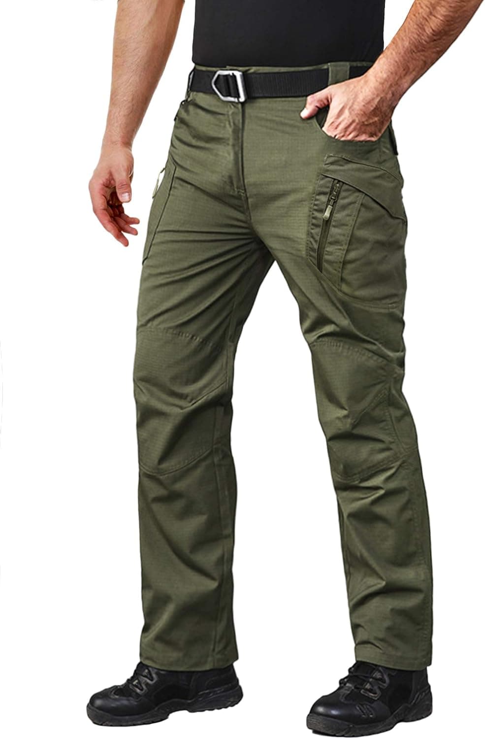 MAGCOMSEN Work Pants for Men Hiking Pants Mens Quick Dry Pants Men Military Pants Cargo Pants for Men Relaxed Fit Military Pants for Men Tactical Pants Army Green