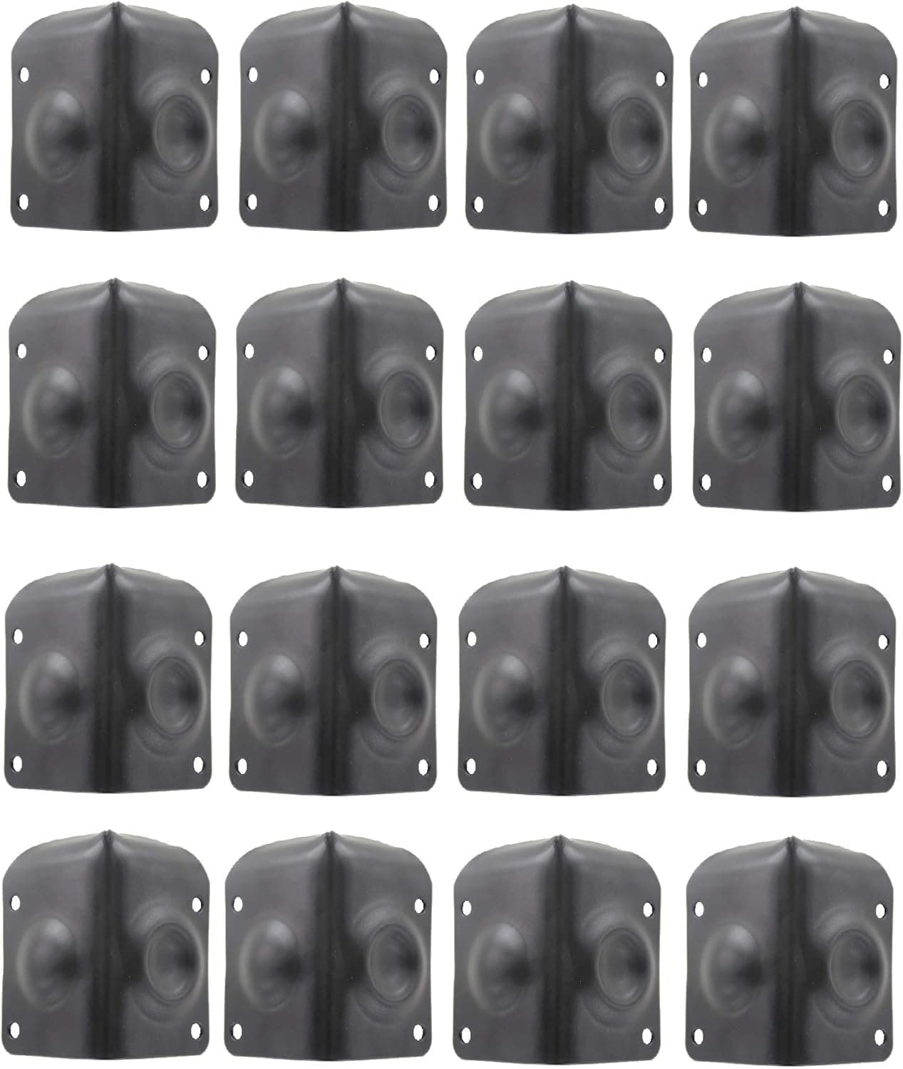 MIYAKO 3" inches Stackable Cabinet Speaker Corners Protector PA/DJ Heavy Duty Long Lasting Metal for Durability and Strength - Universal Fit Set of 16 for Two Speakers or Boxes Left and Right (21-813)