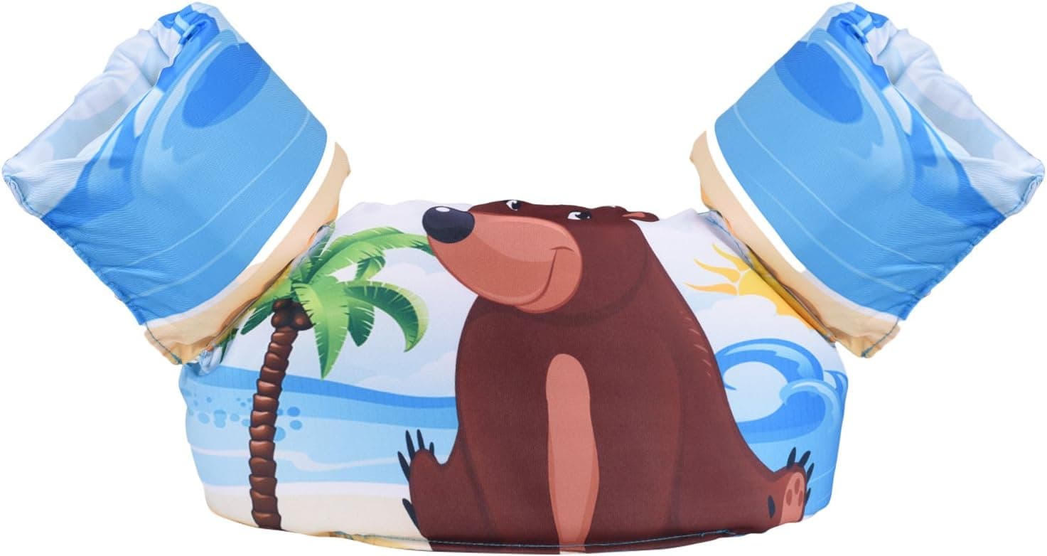 Summer Swimming Floatation Life Jacket Vest For Baby Kids,30lb-50lb (bear)