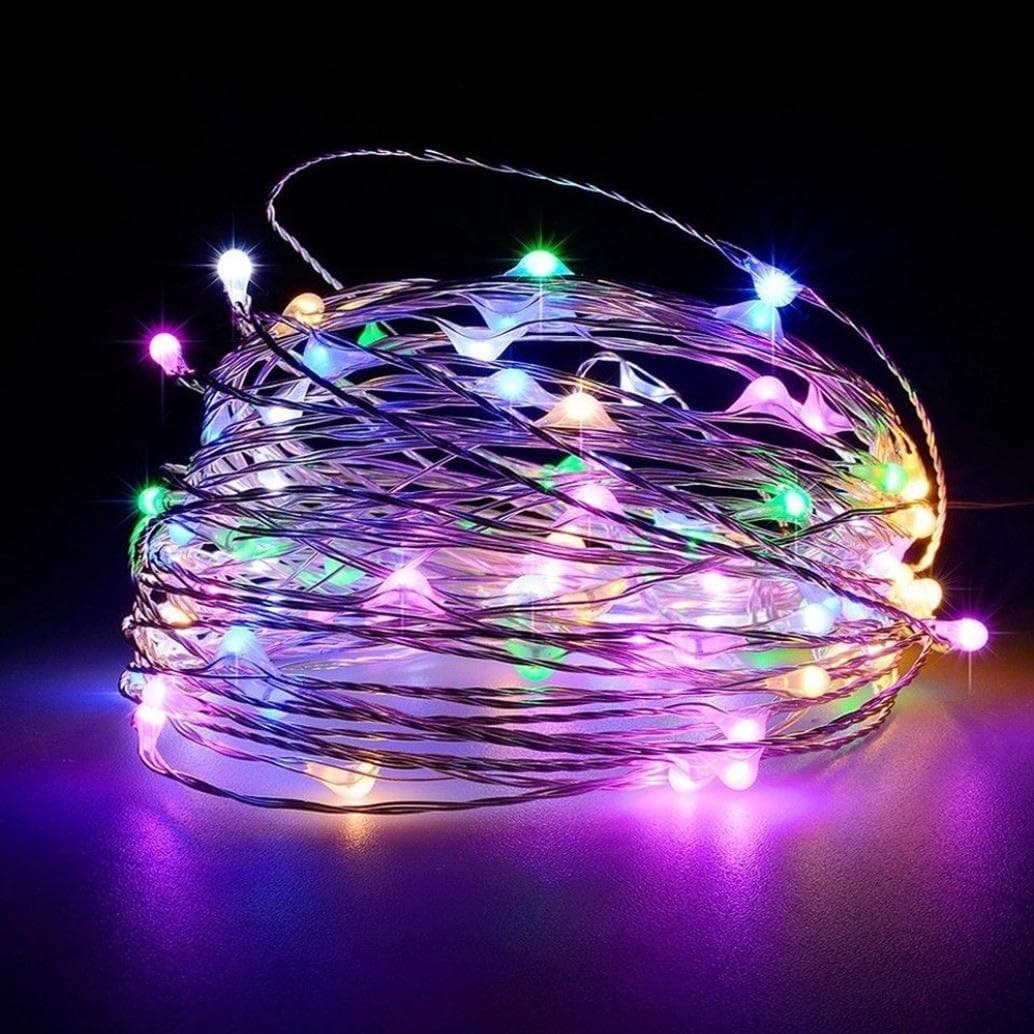 Unpara 8-Modes 100LED USB String Light, Copper Wire Xmas Fairy String Light Decor for Christmas Celebration, Light Sea Layout, Road Venue Layout, Lighting Layout of The Environment (Multicolor)