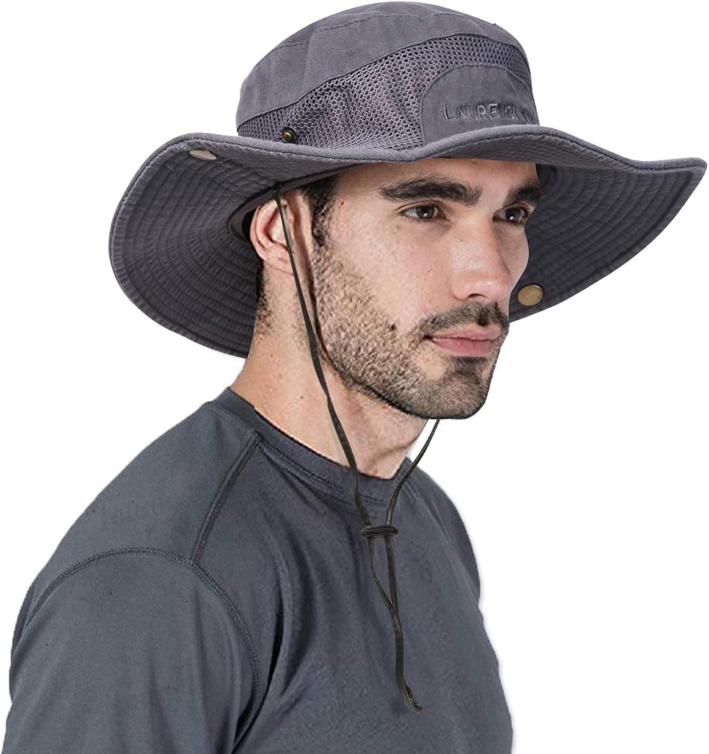 PanPacSight Fishing Sun Bucket Hat Mens UV Protection Wide Brim Outdoor Boonie Safari Beach Hiking Golf Cap