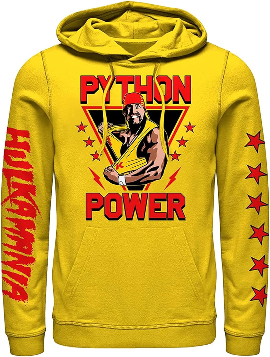 WWE Superstar Hulk Hogan Hoodie - Hulkamania - Mens World Wrestling Champion Costume Hoodie Sweatshirt