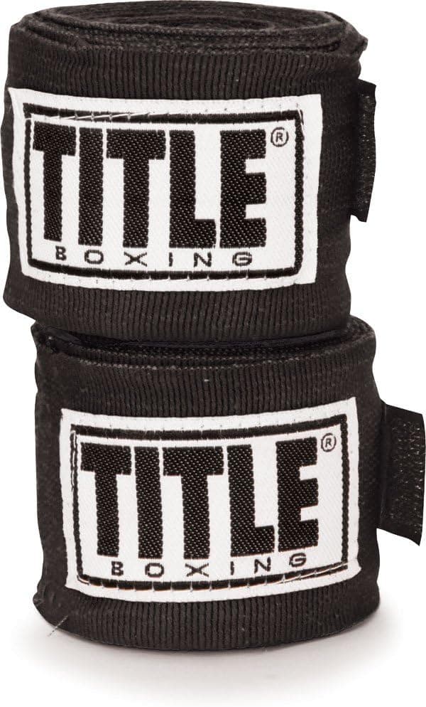 Title Boxing 120" Semi Elastic Handwraps-Black