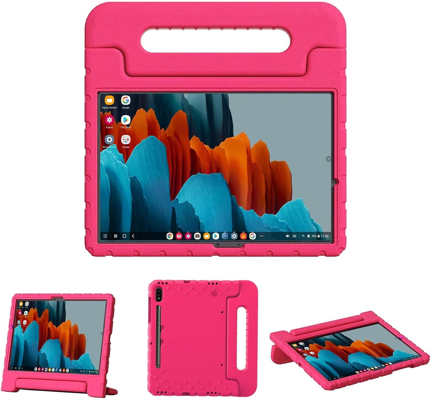 S7 Tablet Case, Samsung Galaxy Tab S8 11 inch and Tab S7 11 inch Tablet Case Shockproof Light Weight Durable Foldable Handle Kids Case with S Pen Holde (Modle: SM-T870 SM-T875 & SM-X700 SM-X706)