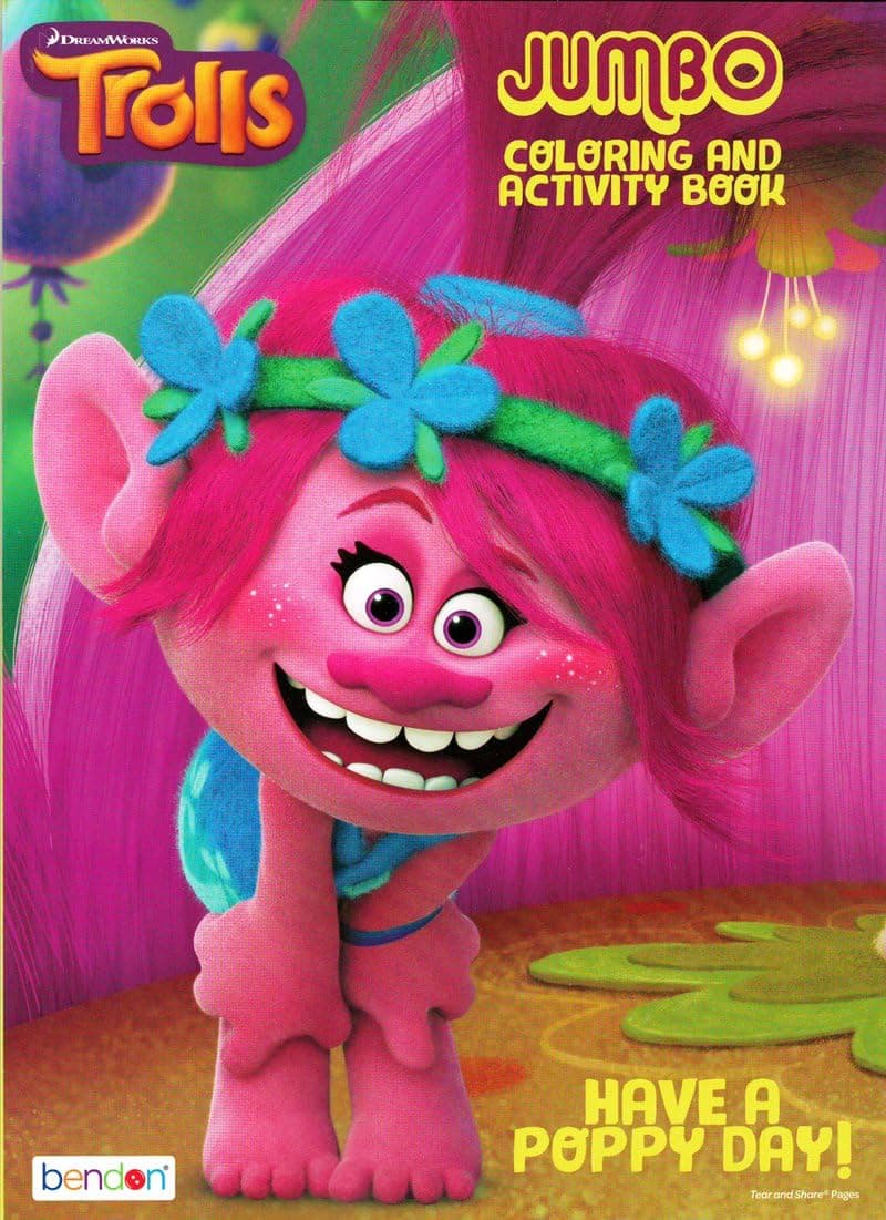 Dreamworks Trolls Have A Poppy Day Jumbo Coloring and Activity Book, Pink