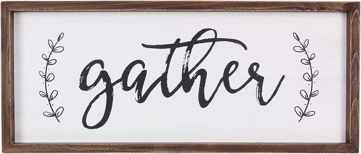 youngs Inc Wood Gather Boxed Wall Sign, Multi